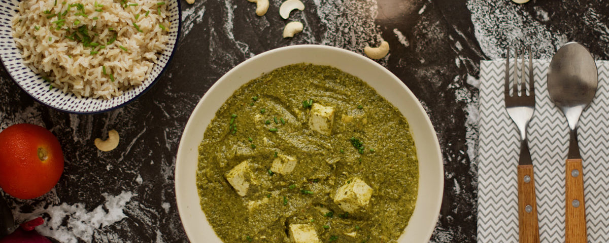 Spinach and tofu curry